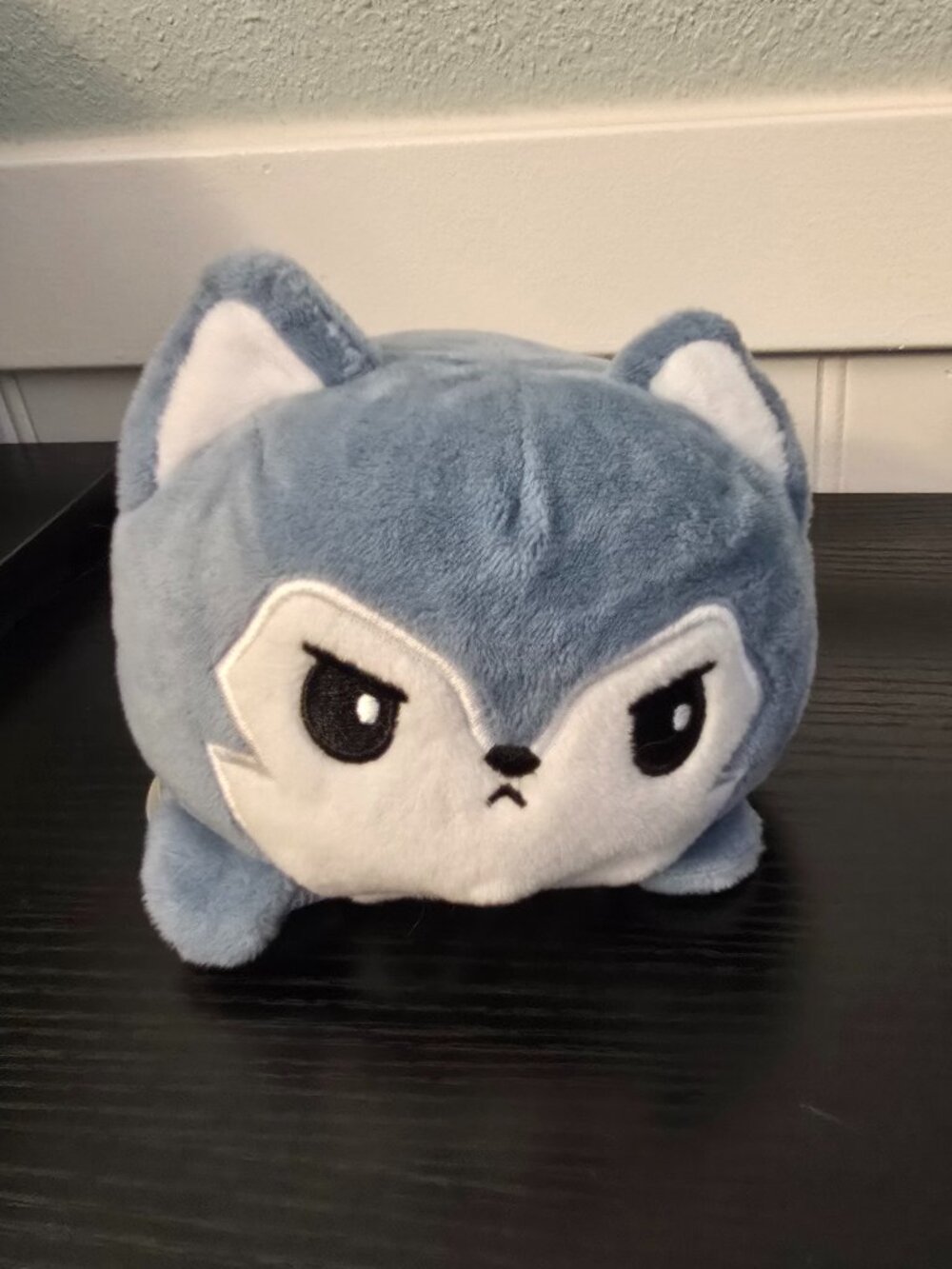 Teeturtle Reversible Wolf Plushy Happy Mad Plush Stuffed Animal